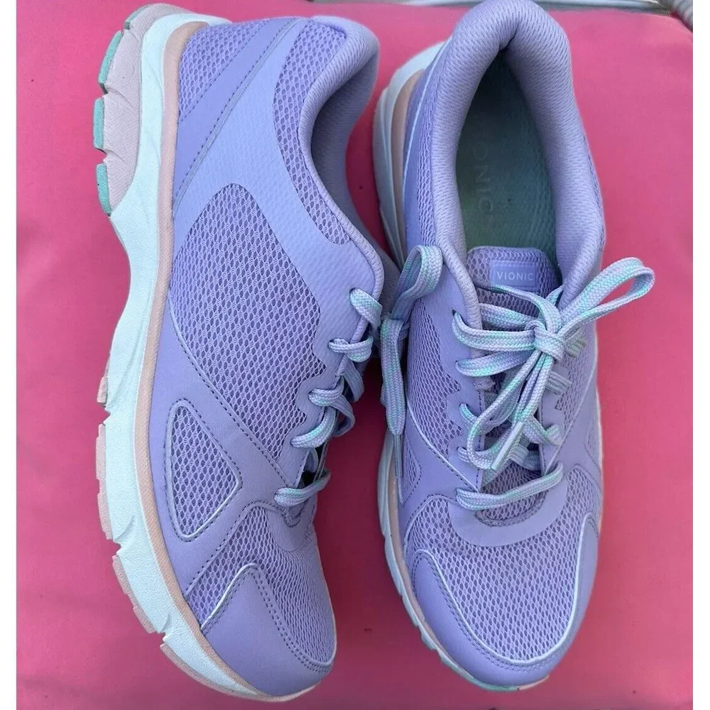 Vionic Purple Lavender Pastel Sneakers Womens‎ Size 11 EUC